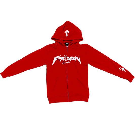 "Crimson" Zip Up Hoodie